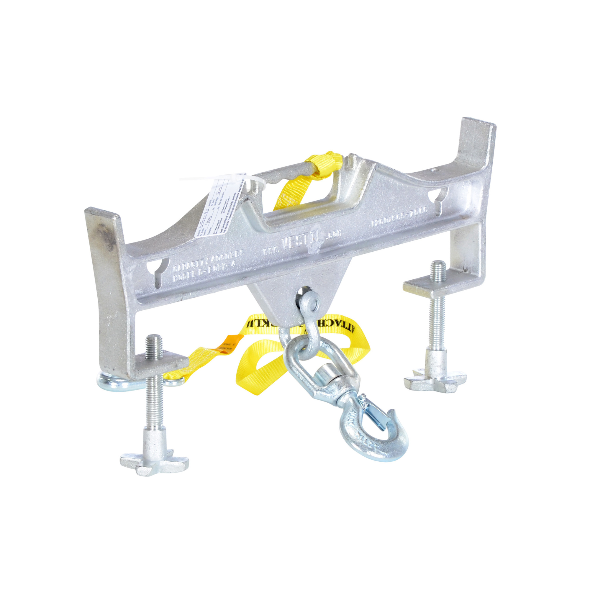 Vestil Double Swivel Hoist Hook - 4000 Lb. Capacity, Steel, Zinc Plated, Model# D-FORK-4-SL